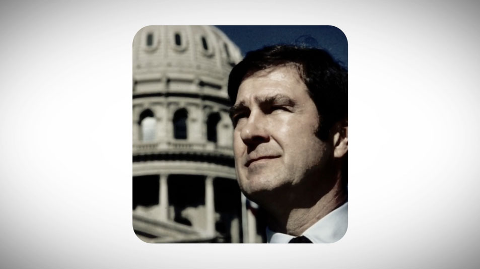 an old photo of a man outside a building