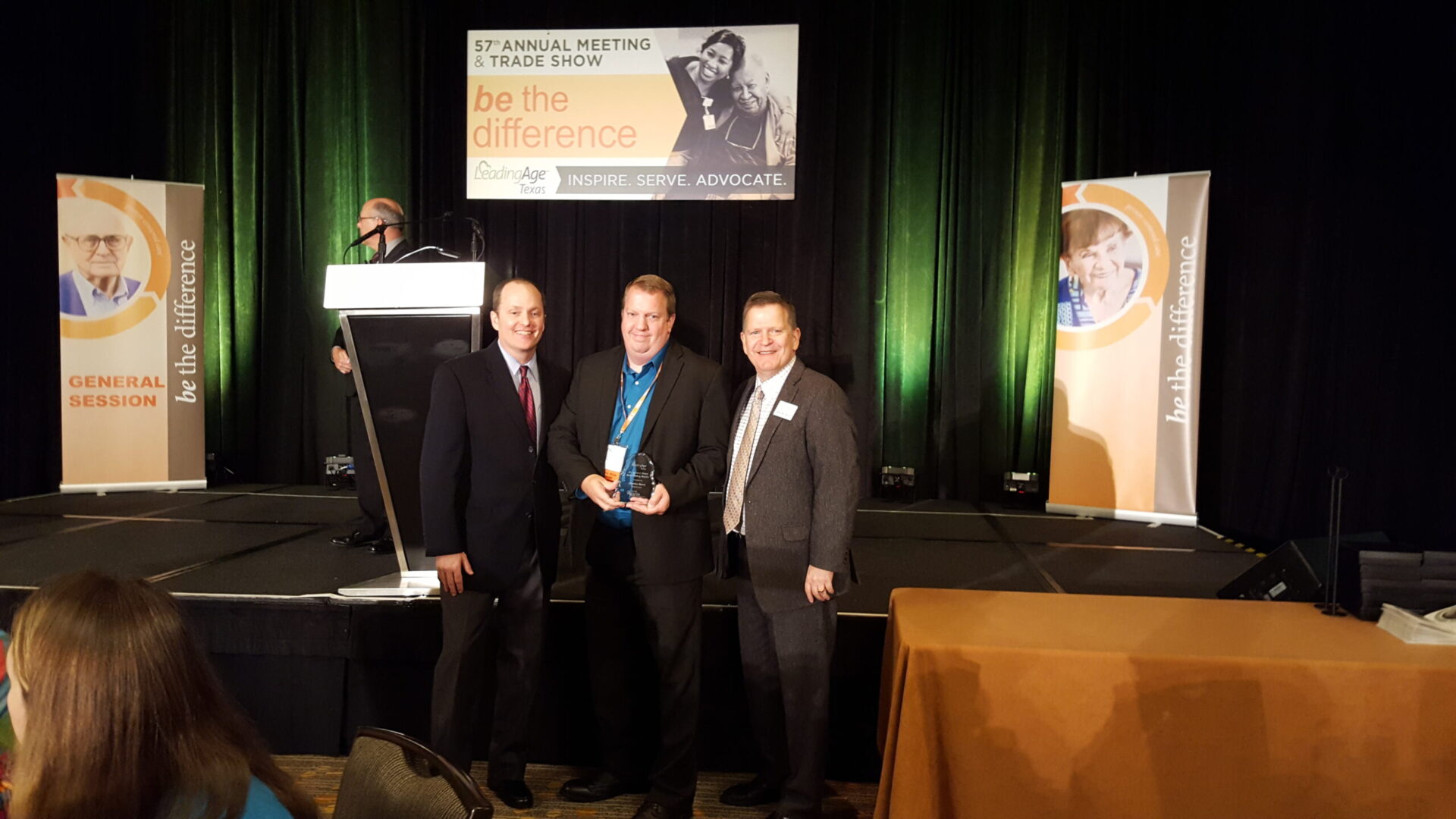 a group accepting an award at the 57th Leading Age Annual Meeting a group accepting an award at the 57th Leading Age Annual Meeting