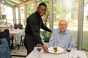 Employee with senior