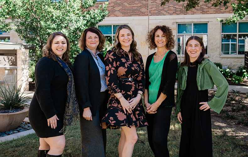 Westminster team smiling outside
