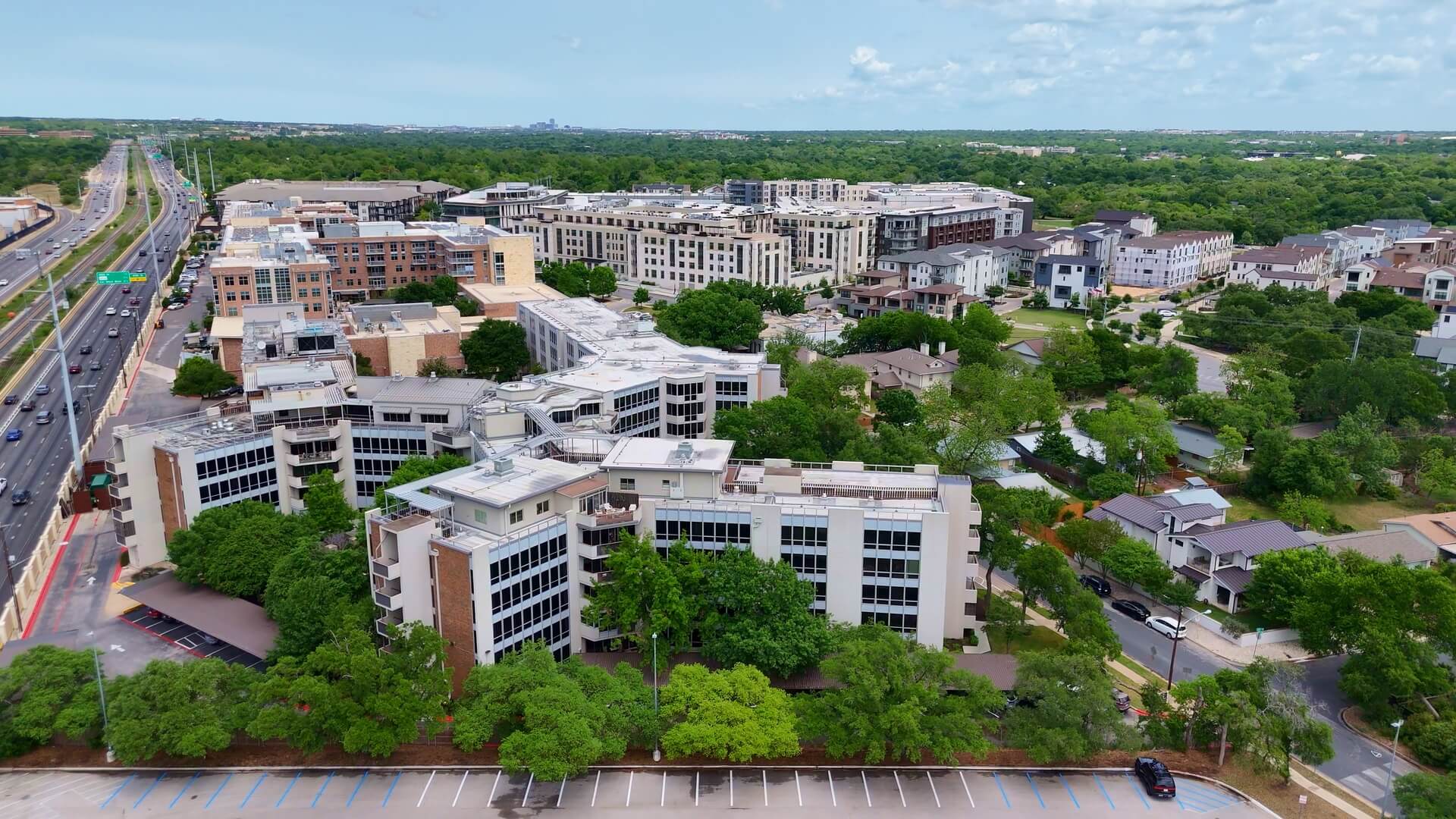 An aerial view of Westminster community.