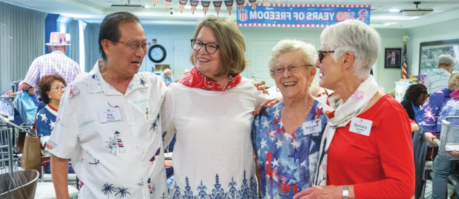Westminster residents smiling during America's 250th celebration